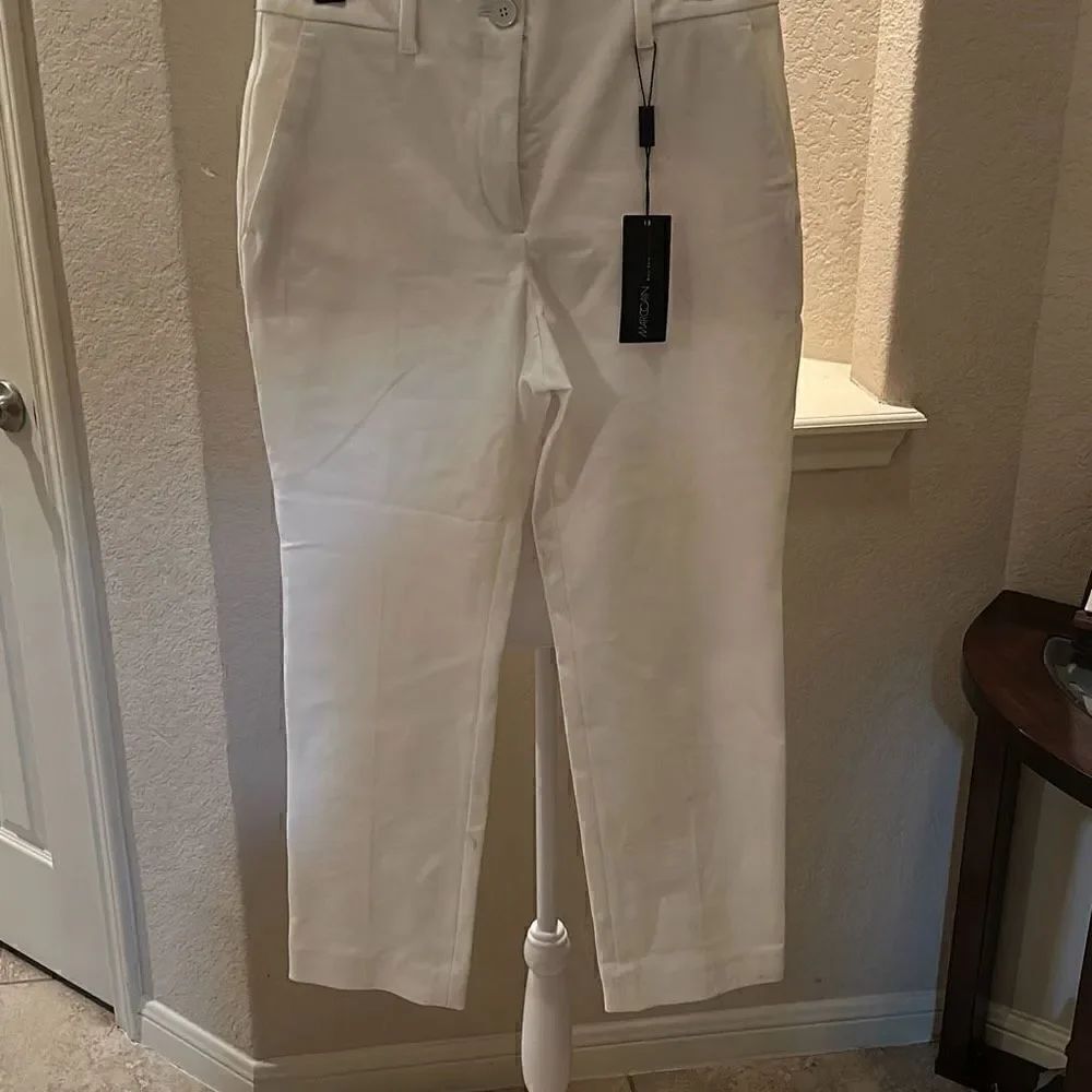 Marc Cain Collection Women's Size N3 Straight Leg Trouser Pants Classic White